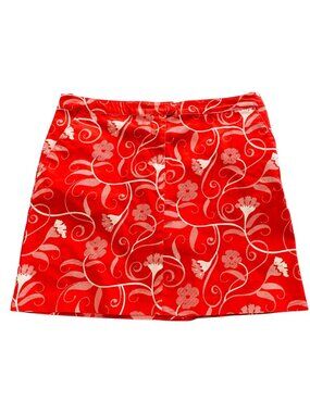 IZOD Size 8 Skort Golf Tennis Pickleball Athletic Built-In Short Red Floral